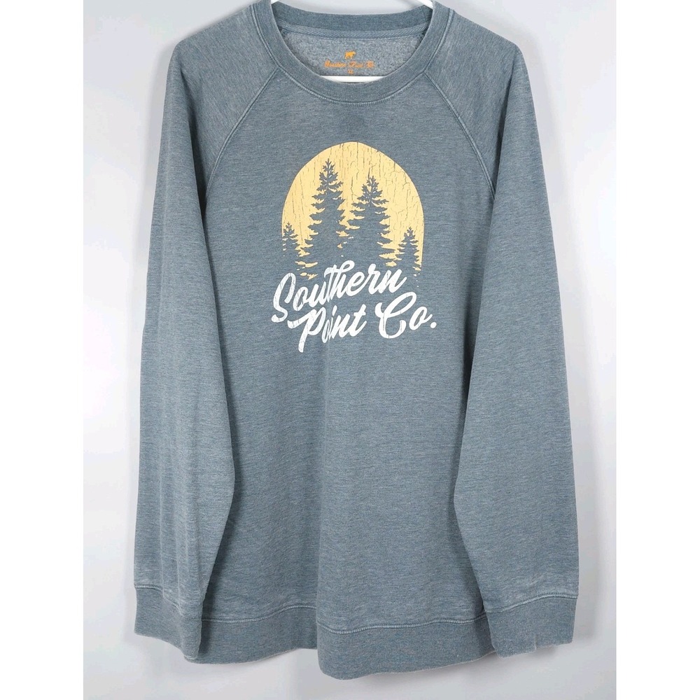 Southern Point Co Pullover Sweatshirt Size XL Heather Gray‎ Sweater